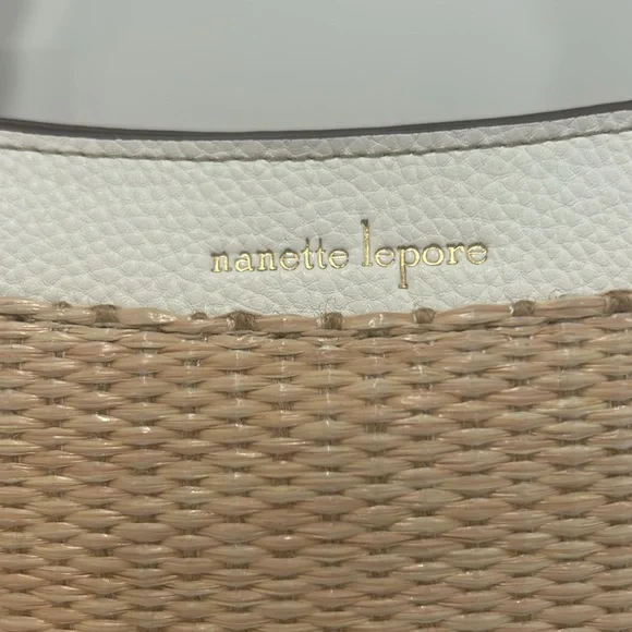 Nanette Lepore Barri Gorgeous Rattan Mini Shoulder Bag Purse Perf for Travel - Picture 5 of 6